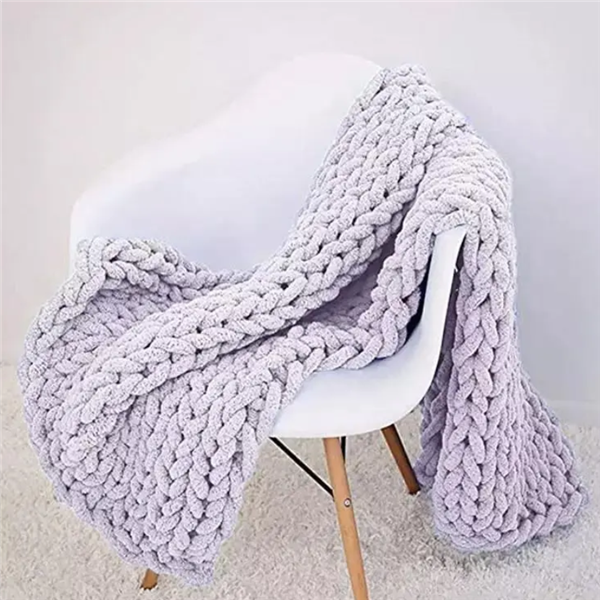 Chunky Knit Chenille Blanket